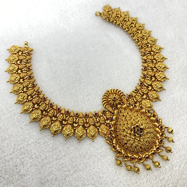 Fancy Antique Lakshmi Design Necklace Gj0019