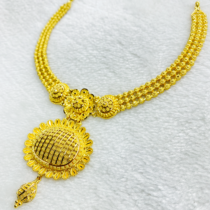 Fancy Plain Calcutta Dollar Necklace Gj0258
