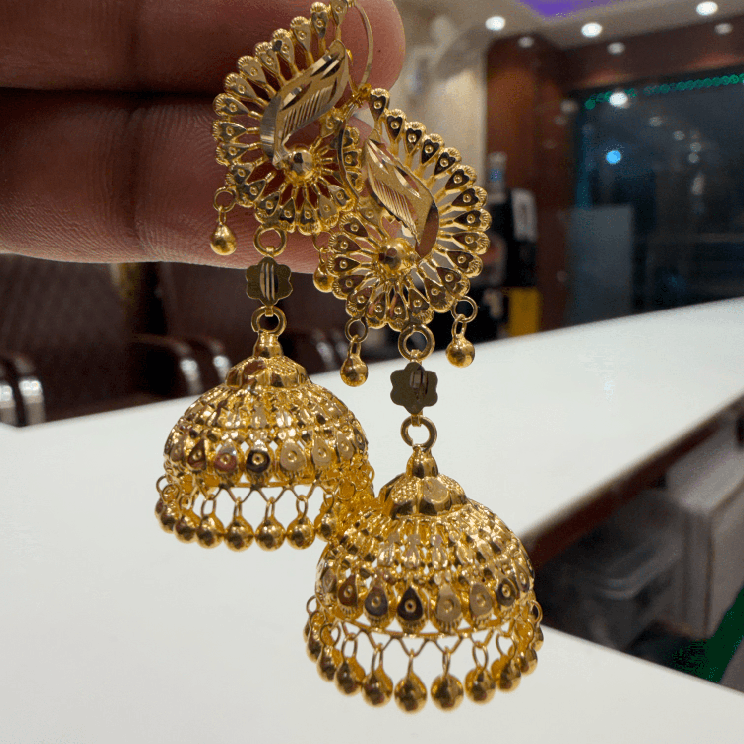 Light weight kataai Jhumka