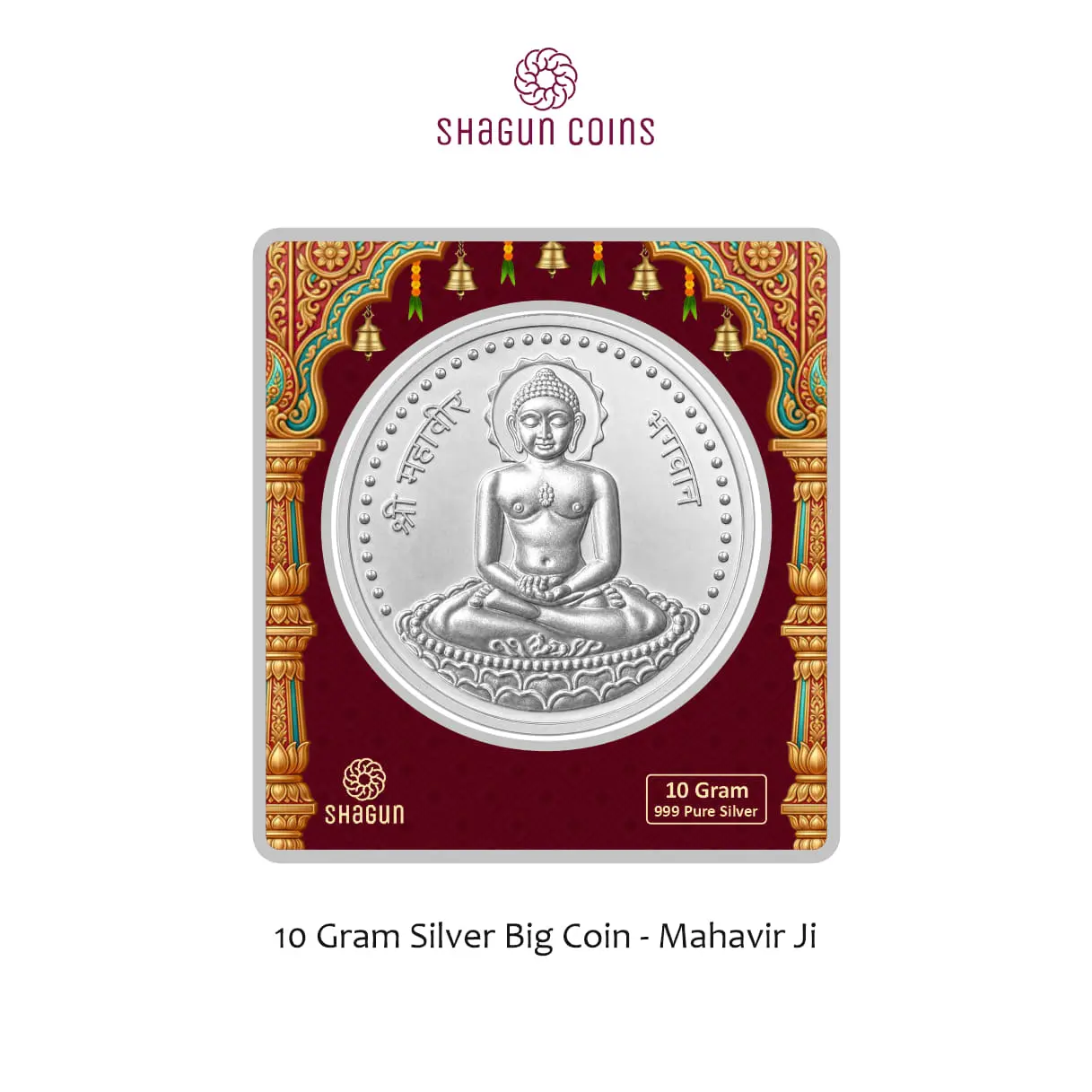 10 GRAM SILVER BIG COIN-MAHVIR JI