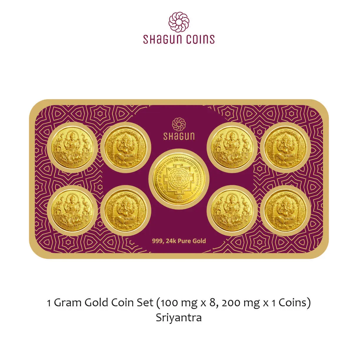 1 GRAM GOLD SET (100X8,200X1) SRIYANTRA