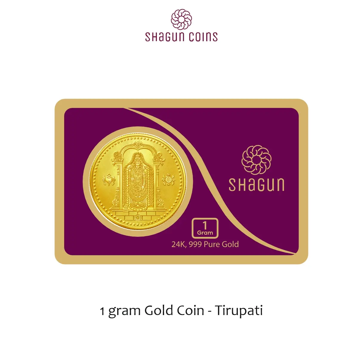 1 GRAM  GOLD COIN -  Tirupati