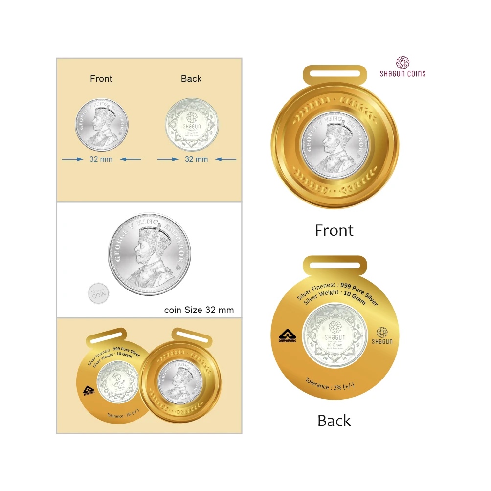 NEW SHAPE 10 GRAM SILVER COIN - STANDARD - Medal