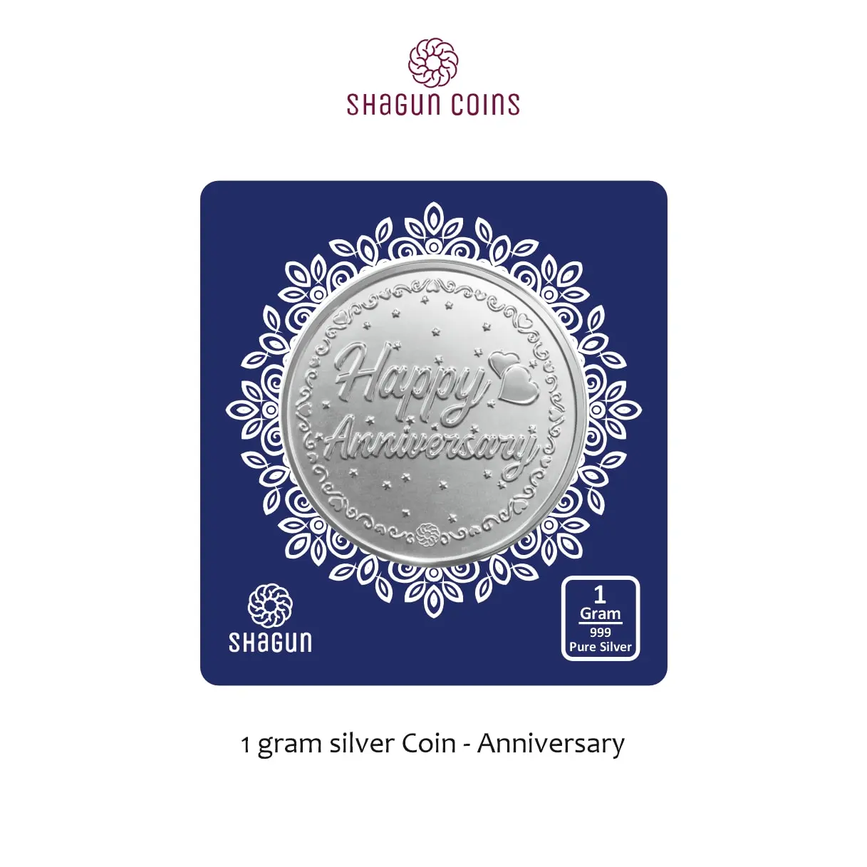 1 GRAM SILVER COIN BIG SIZE - 32MM -  Anniversary without box