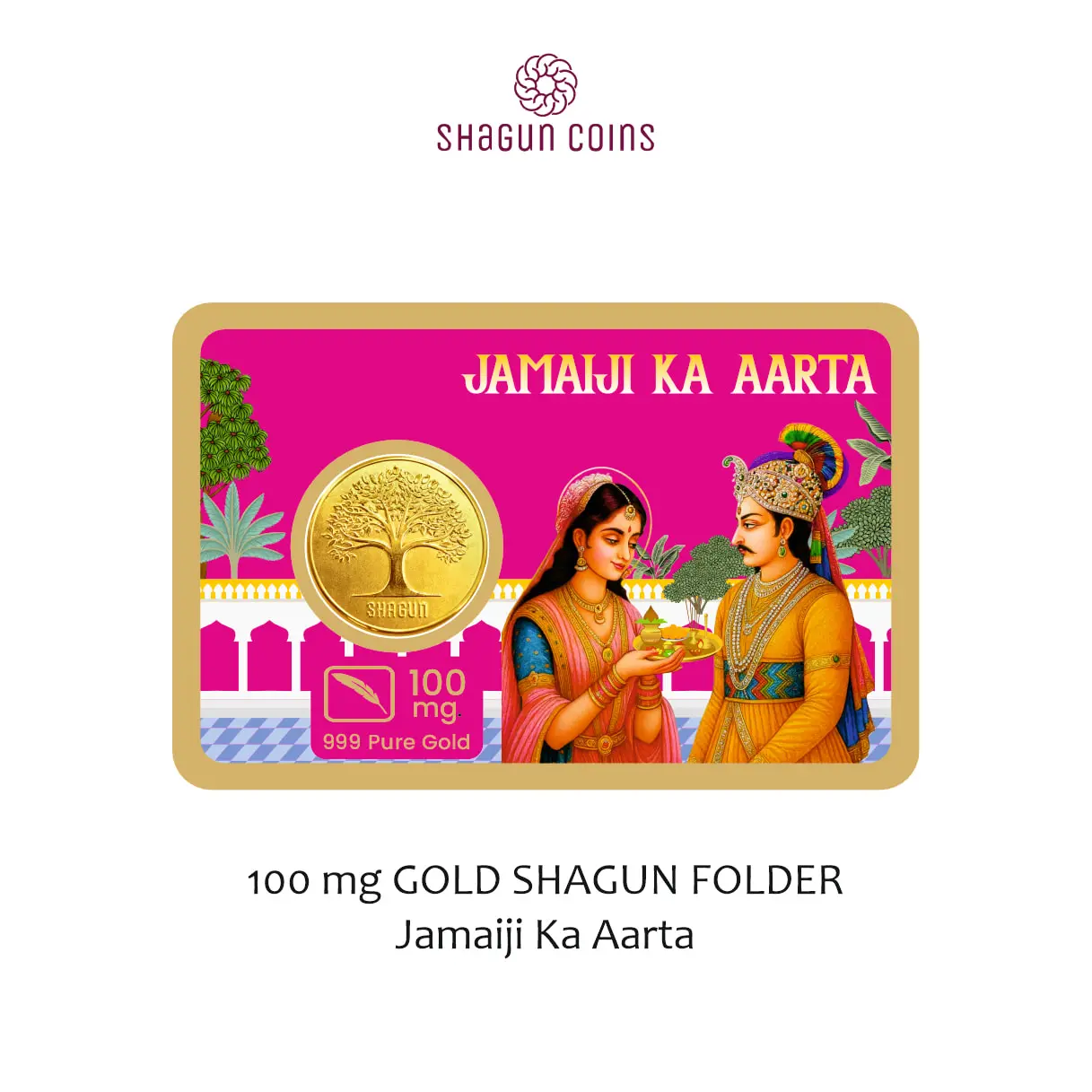100 mg.GOLD SHAGUN FOLDER - JAMAIJI KA ARTA