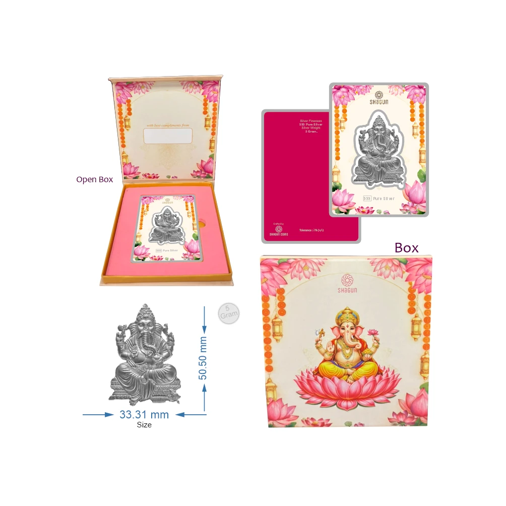 5 GRAM SILVER GOD FIGURINE- GANESH