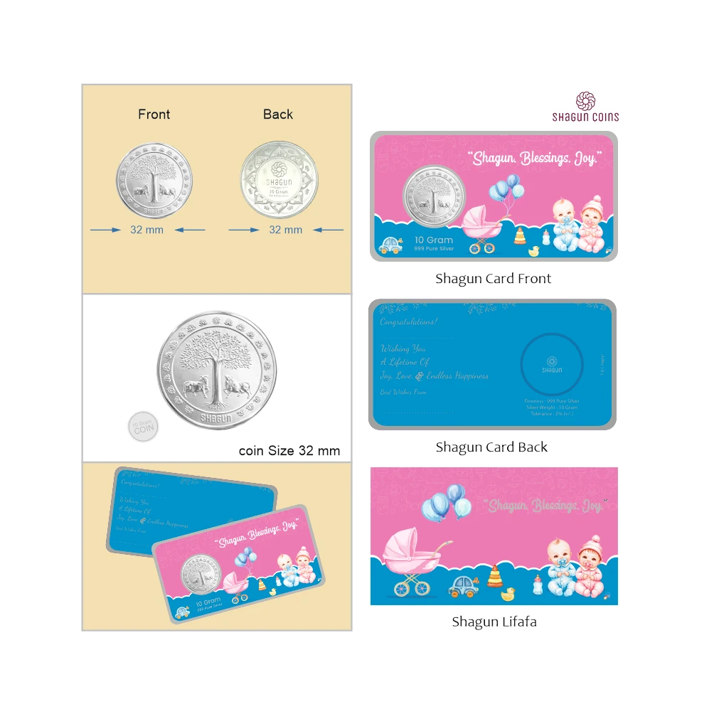 10 GRAM SILVER SHAGUN LIFAFA - KIDS