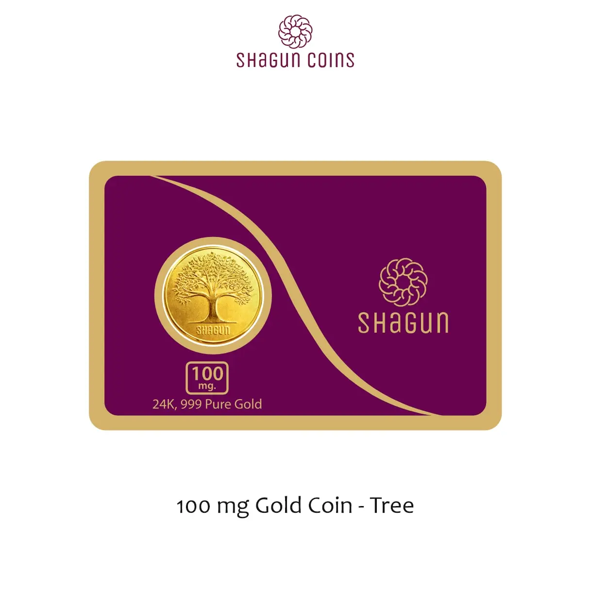 100 mg.  GOLD COIN - Tree