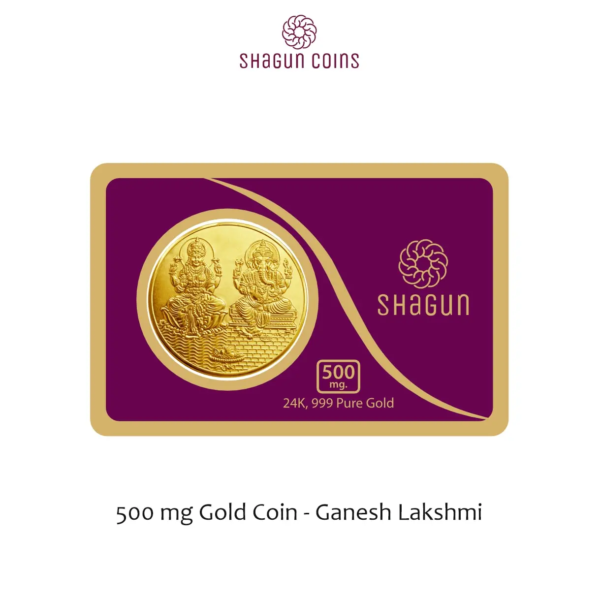 500 mg.  GOLD COIN - Ganesh lakshmi