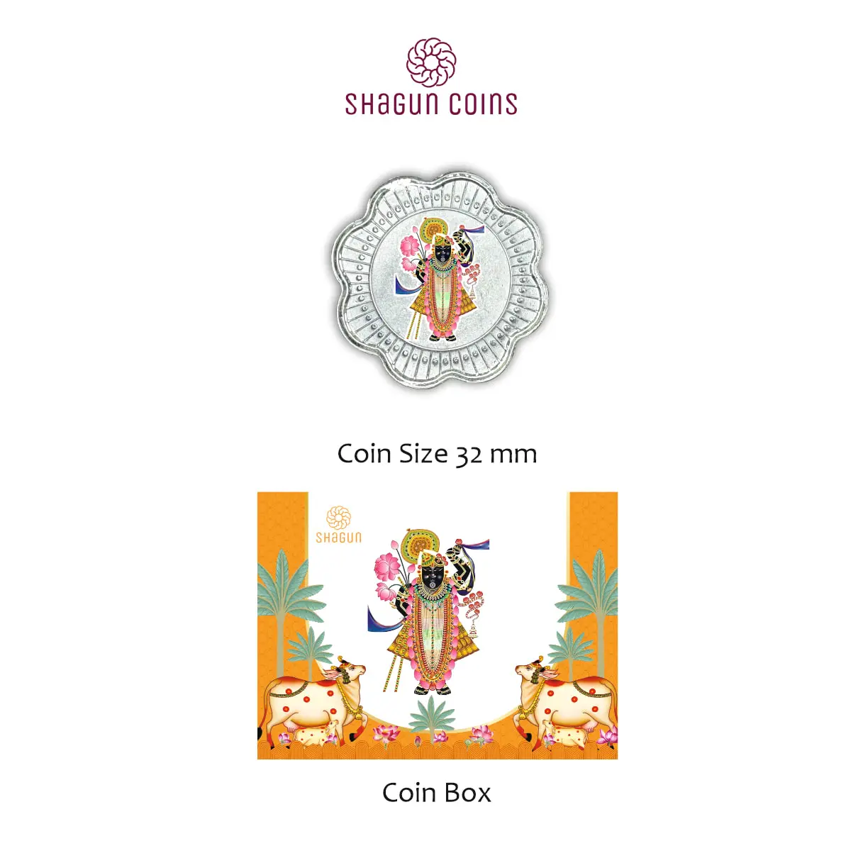 1 GRAM SILVER COIN BOX -  SHRINATH