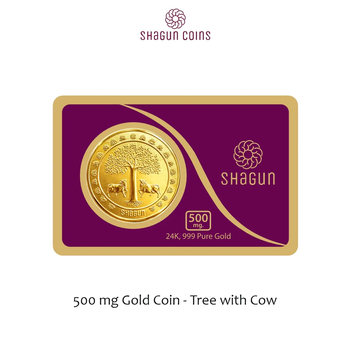 500 mg.  GOLD COIN -  Tree with cow