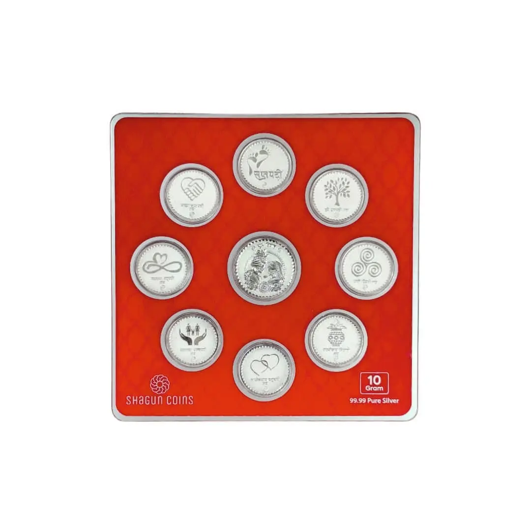 10 GRAM SILVER COIN BOX -  SHUBH VIVAH