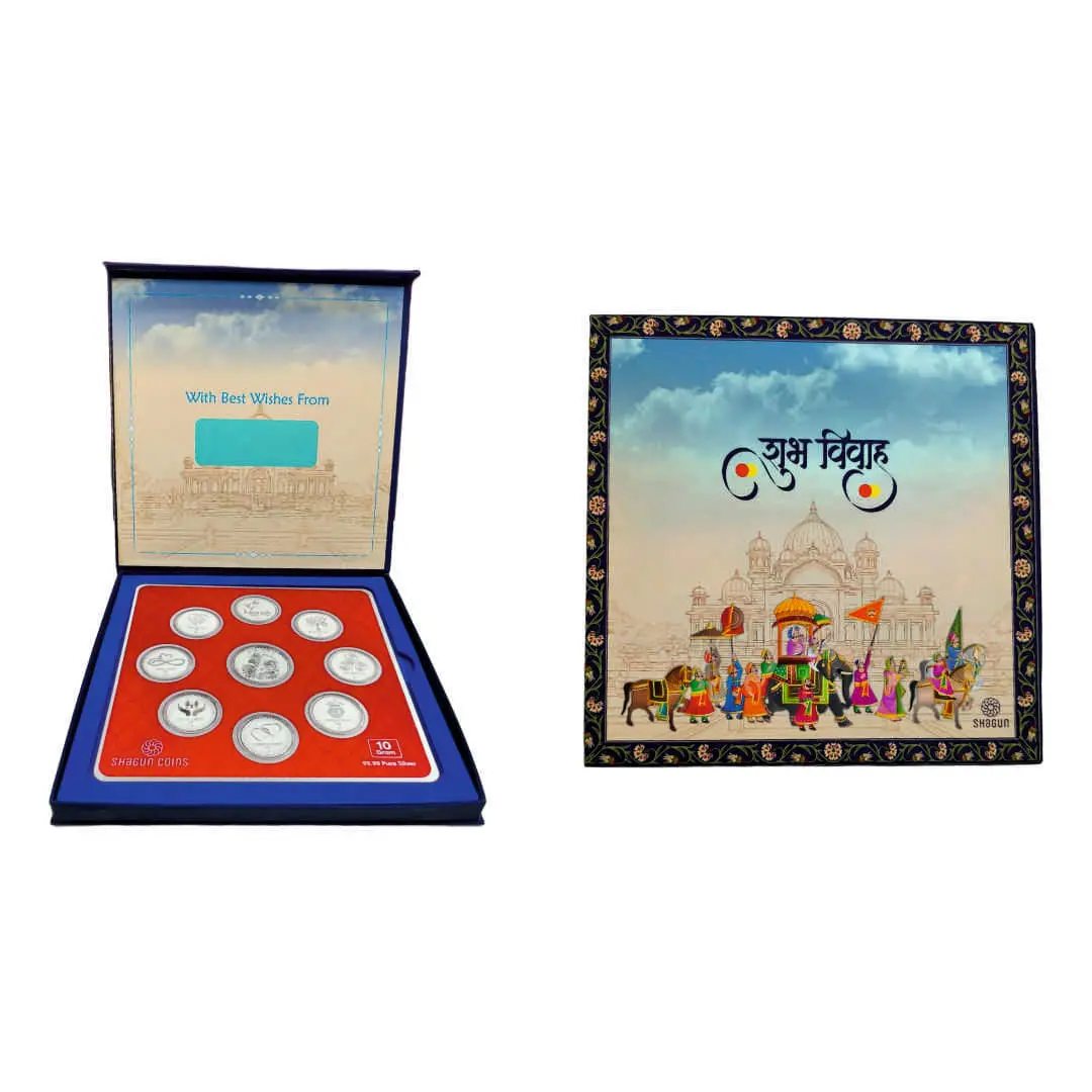 10 GRAM SILVER COIN BOX -  SHUBH VIVAH