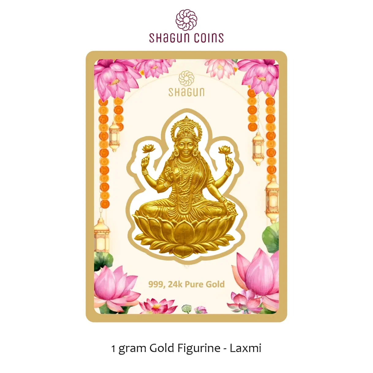 1 GRAM GOLD FIGURINE - LAXMI
