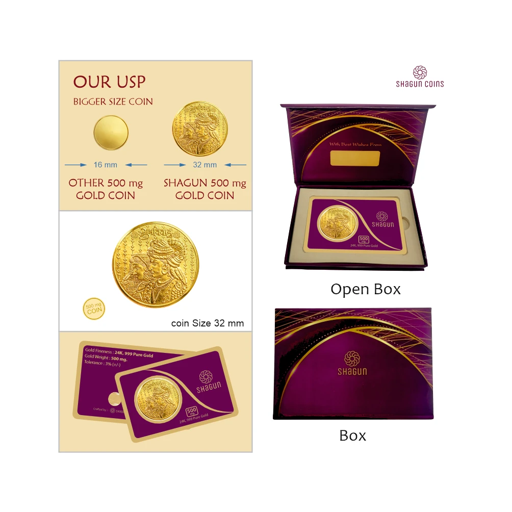 500 mg.  GOLD COIN - wedding couple