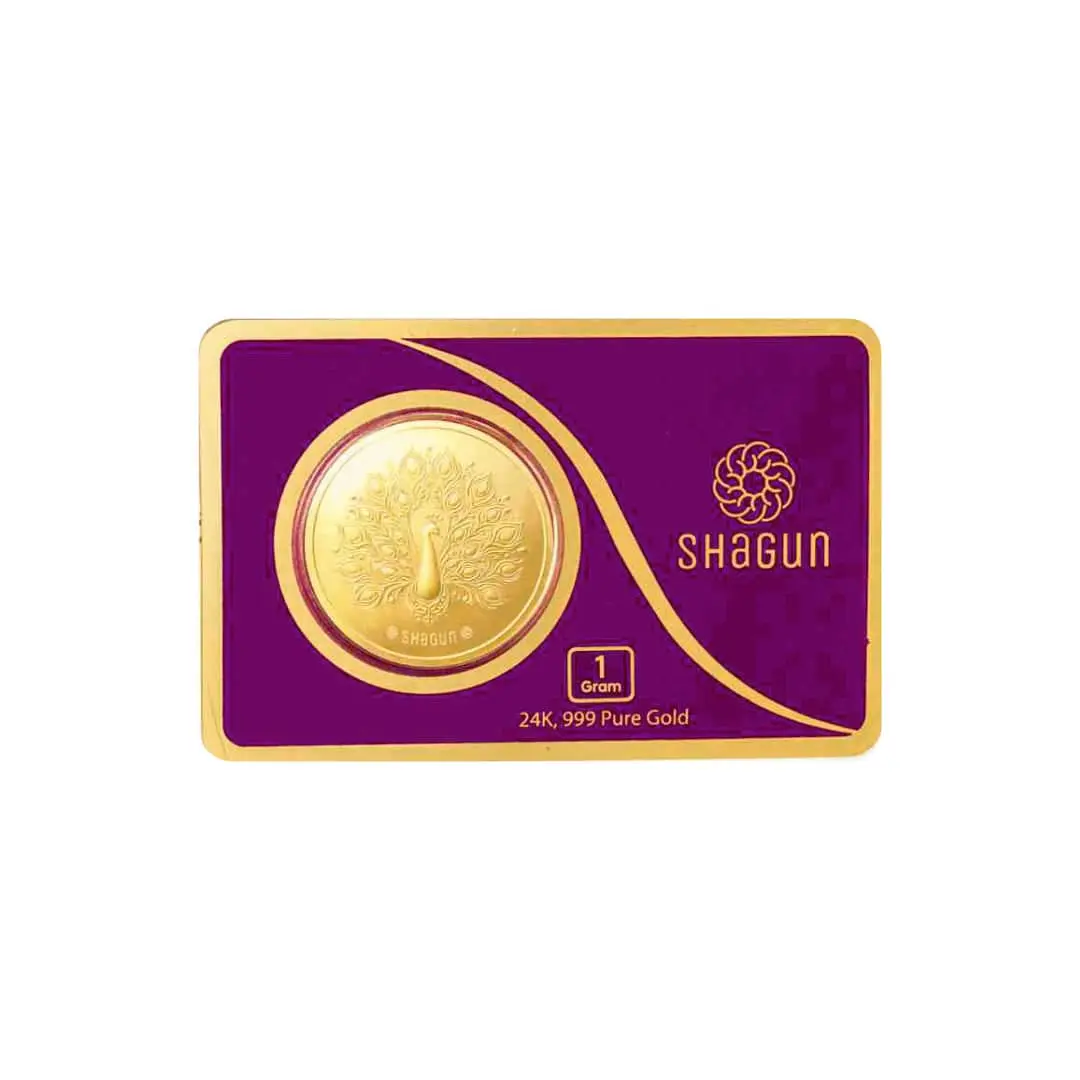 1 GRAM  GOLD COIN - Peacock