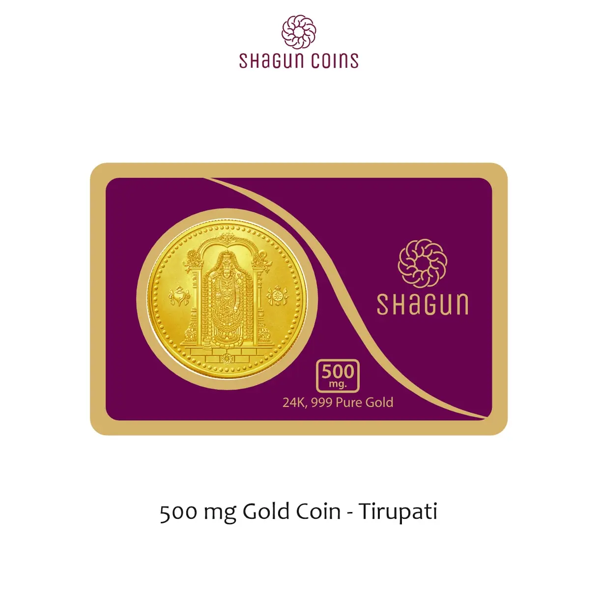 500 mg.  GOLD COIN -  Tirupati
