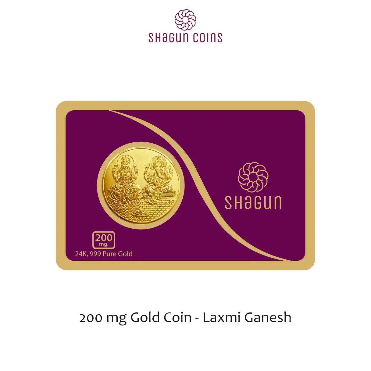 200 mg. GOLD COINS - LAXMI GANESH