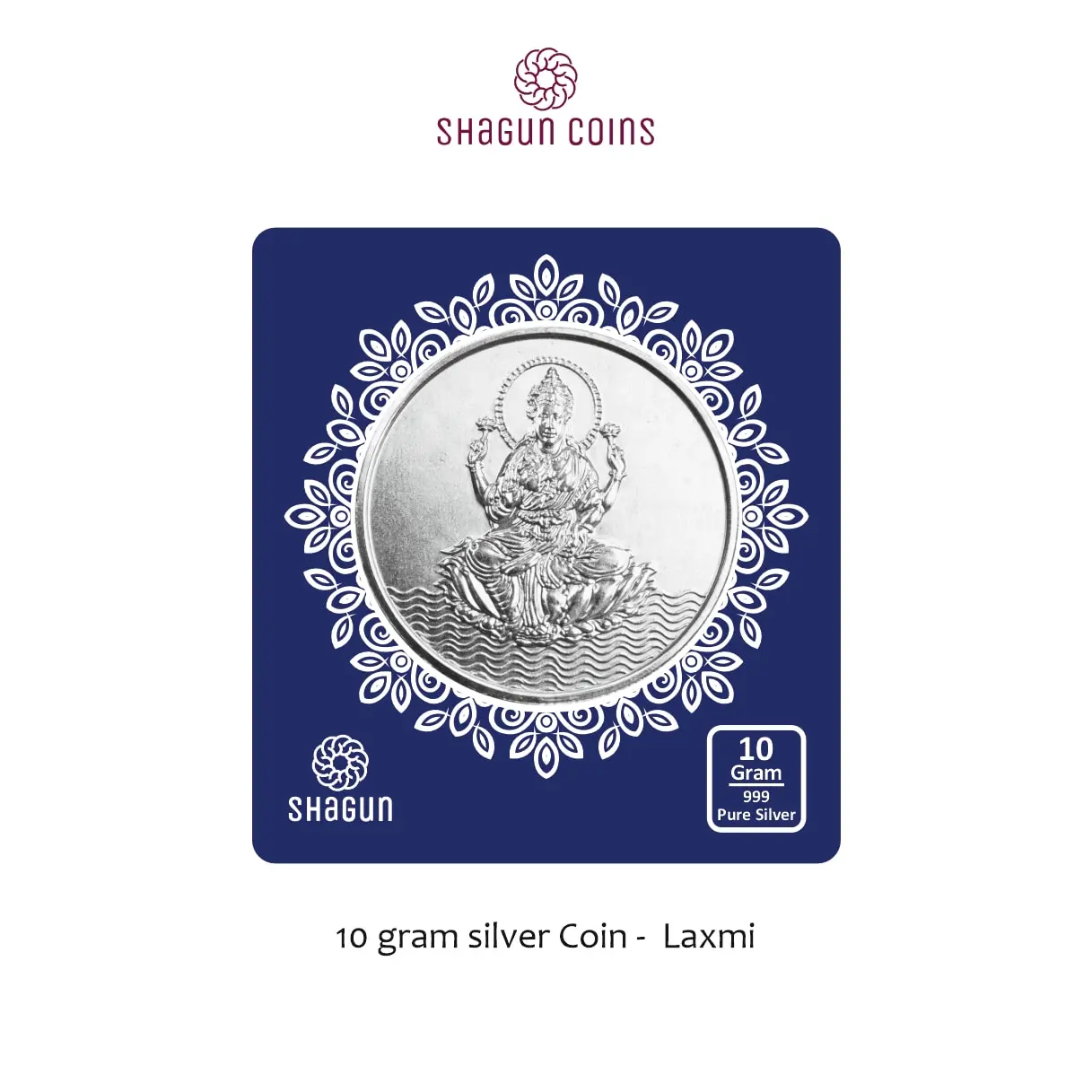 10 GRAM SILVER COIN BIG SIZE - 60MM -  laxmi ji
