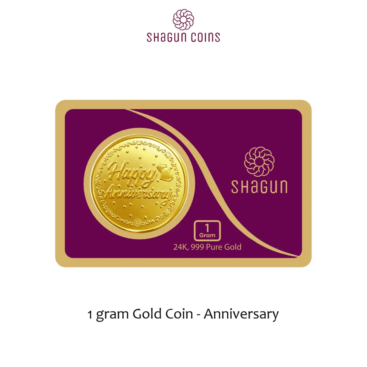 1 GRAM  GOLD COIN -  Anniversary