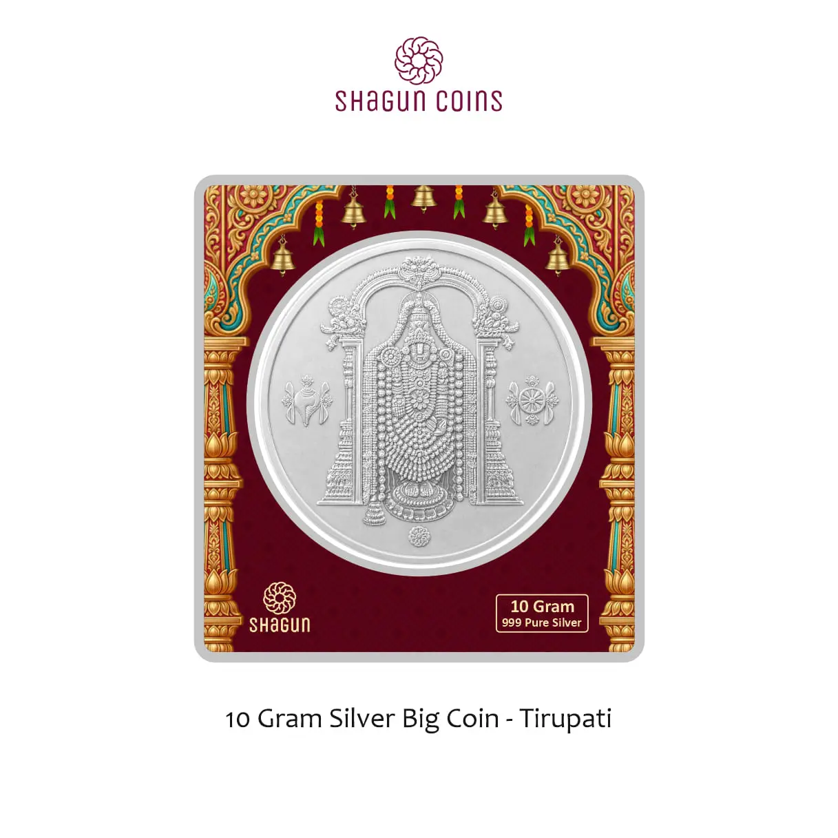 10 GRAM SILVER BIG COIN - Tirupati Bala ji