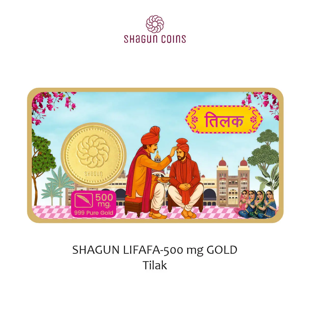 SHAGUN LIFAFA-500 mg. GOLD - Tilak