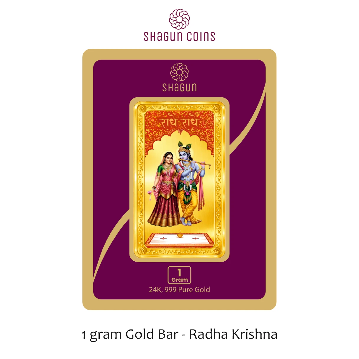 1 GRAM GOLD BAR - RADHA KRISHNA