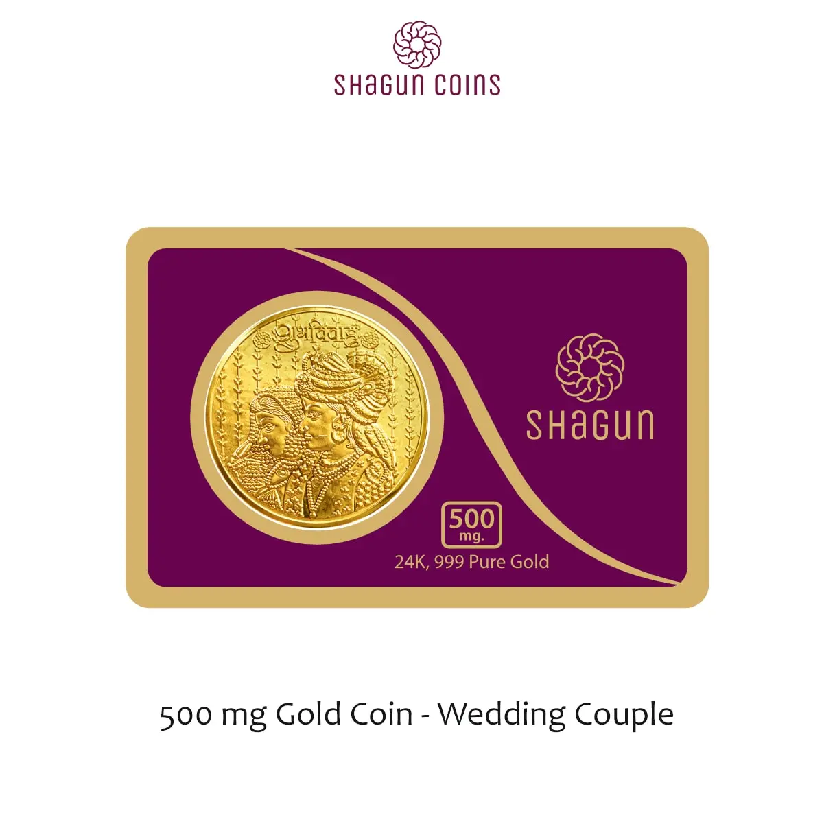 500 mg.  GOLD COIN - wedding couple