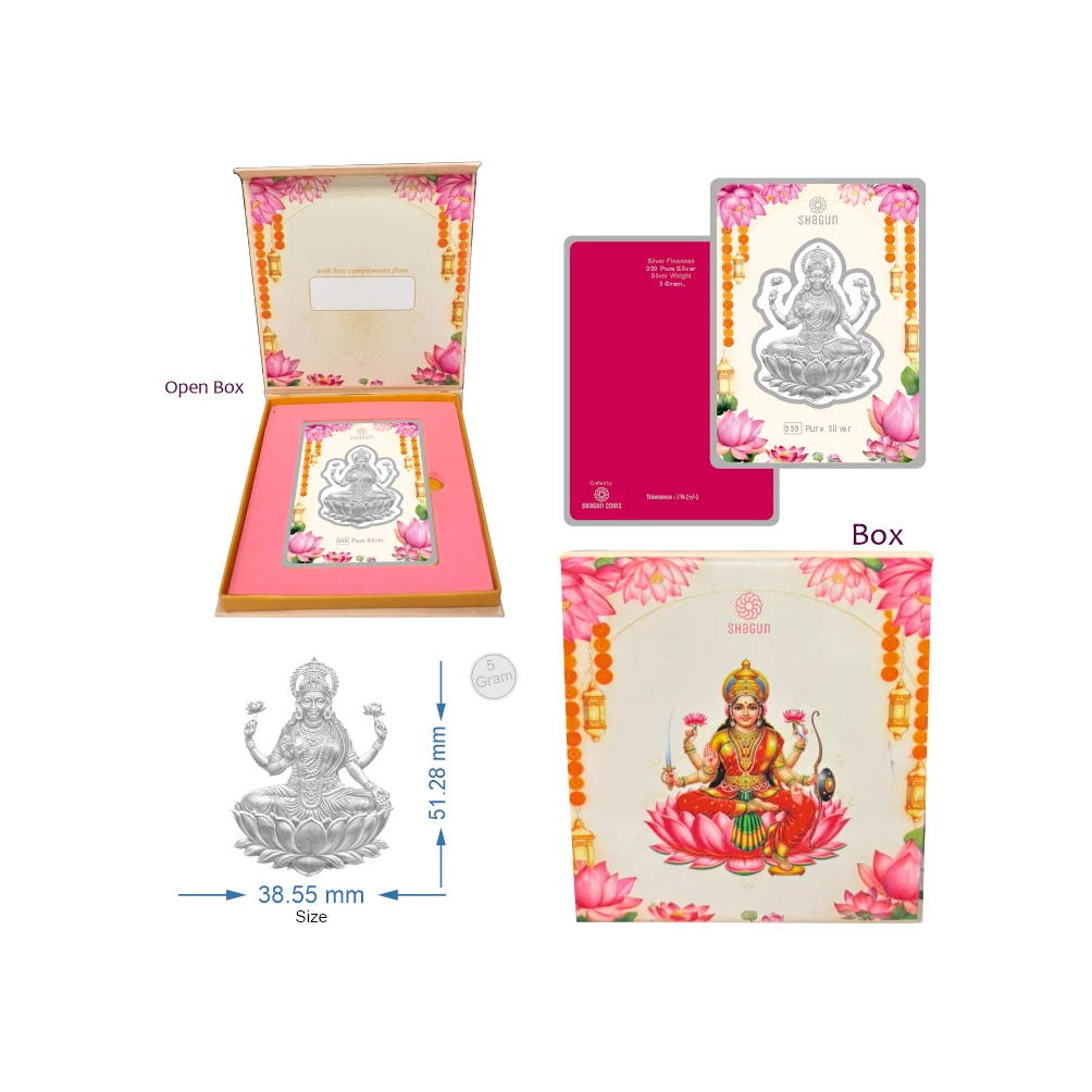 5 GRAM SILVER GOD FIGURINE- LAXMI
