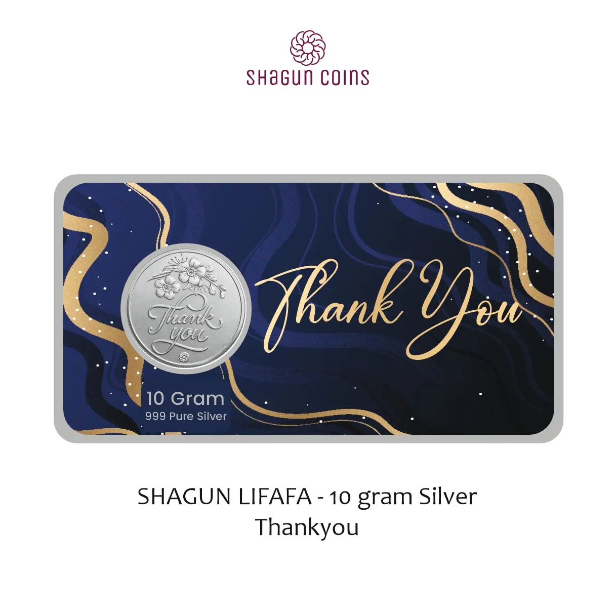 10 GRAM SILVER SHAGUN LIFAFA- THANKYOU