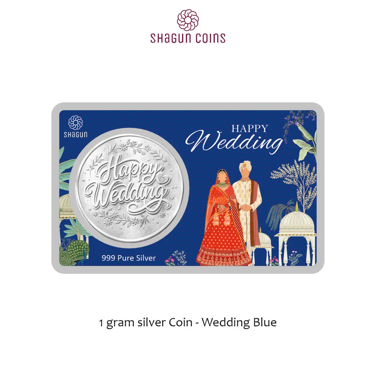 1 GRAM SILVER COIN PREMIUM - WEDDING BLUE