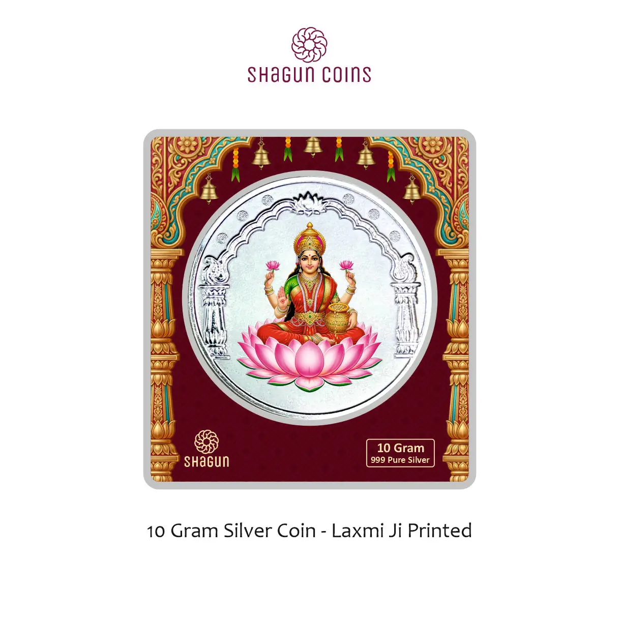 10 GRAM SILVER COIN BIG SIZE PREMIUM - 60MM -laxmi printed