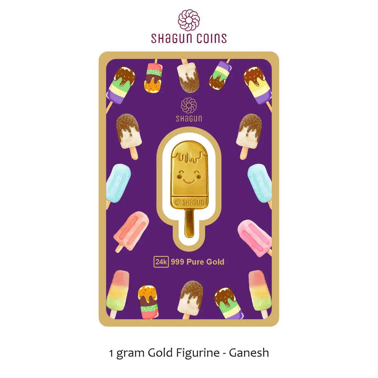 500 mg. GOLD COINS KIDS - ICE CREAM