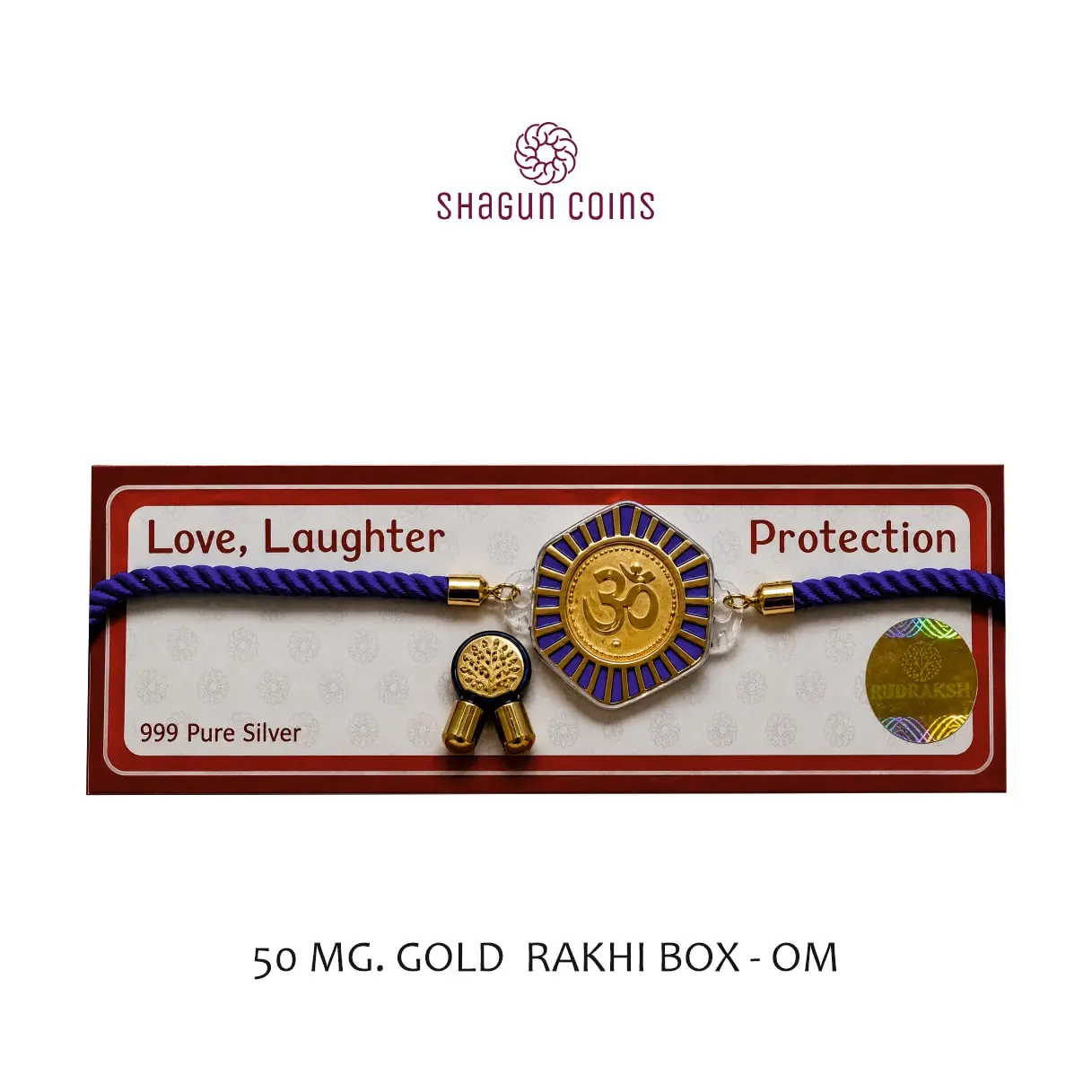 50 MG. GOLD  RAKHI BOX - OM