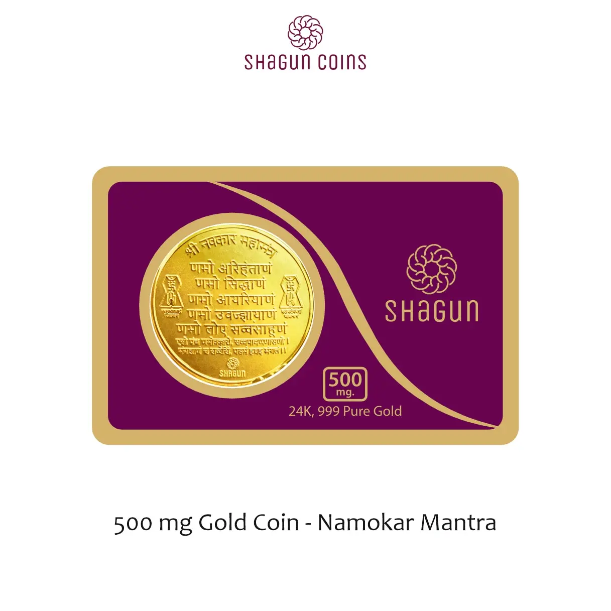 500 mg.  GOLD COIN -  namokar mantra