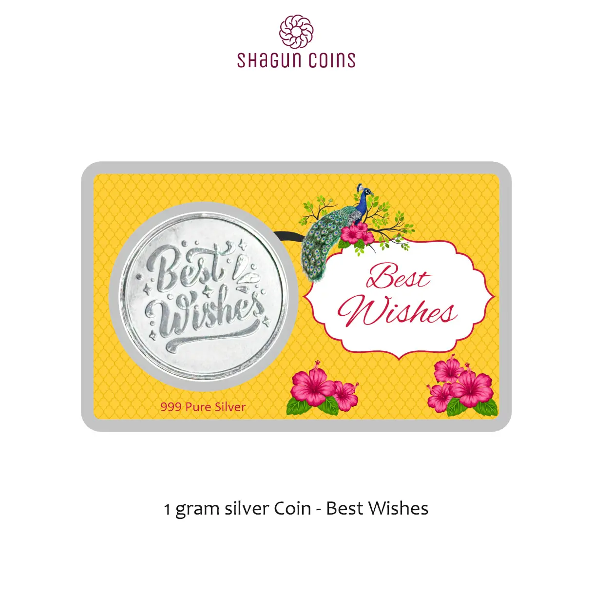 1 GRAM SILVER COIN PREMIUM - BEST WISHES