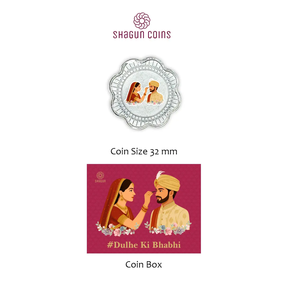 1 GRAM SILVER COIN BOX - dulhe ki bhabhi