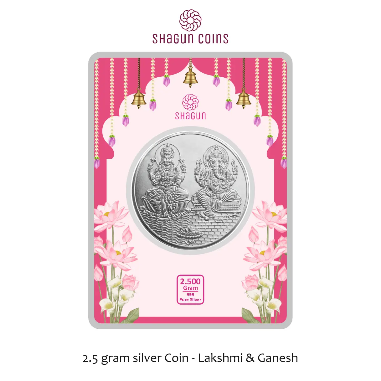 2.5 GRAM SILVER COIN PREMIUM- LAXMI GANESH