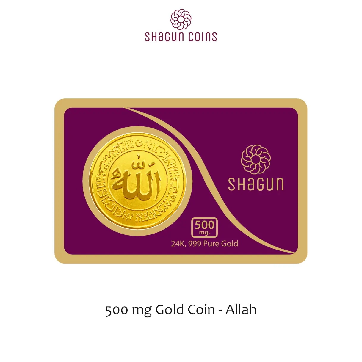 500 mg. GOLD COINS - ALLAH