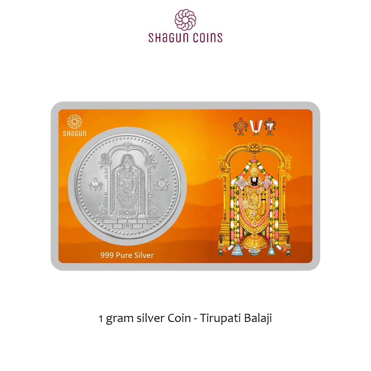 1 GRAM SILVER COIN PREMIUM - TIRUPATI