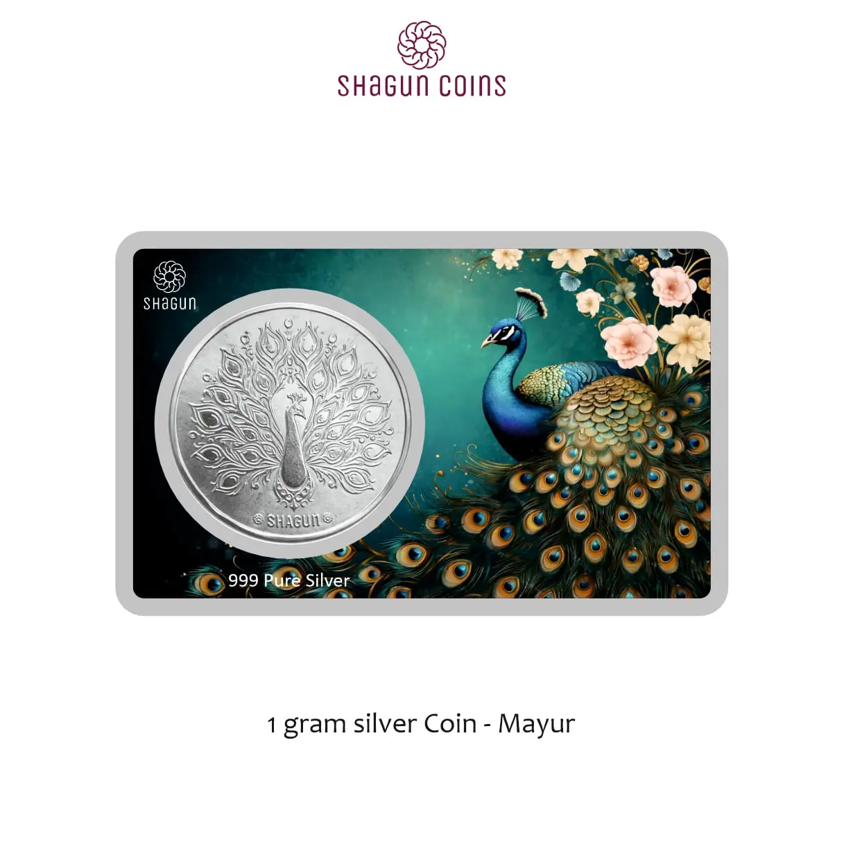 1 GRAM SILVER COIN PREMIUM - MAYUR