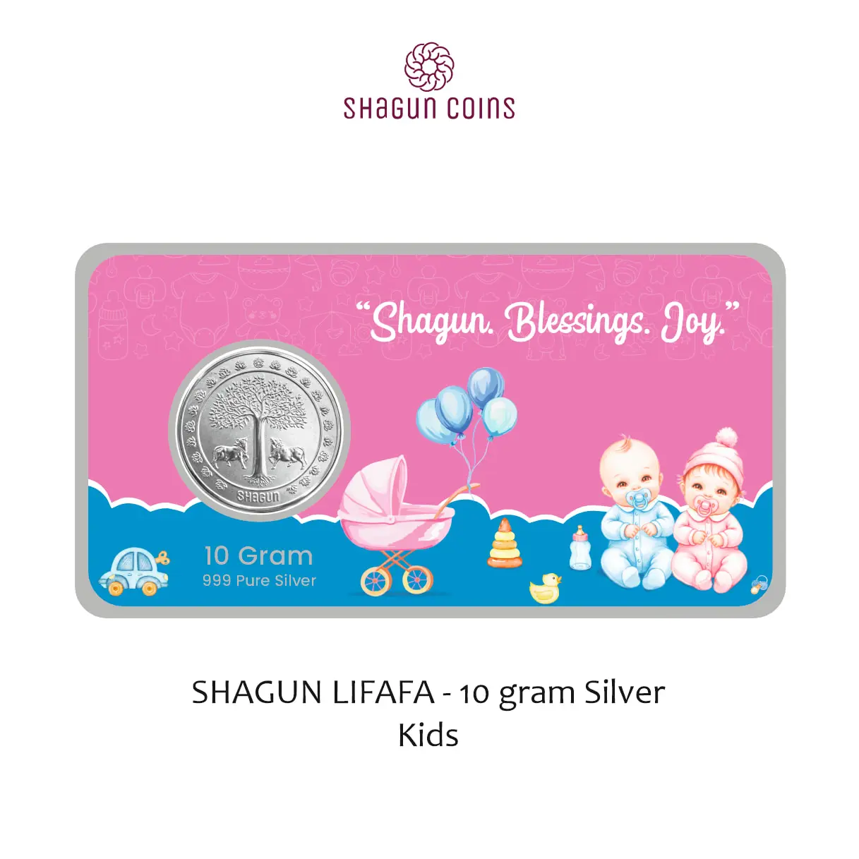 10 GRAM SILVER SHAGUN LIFAFA - KIDS