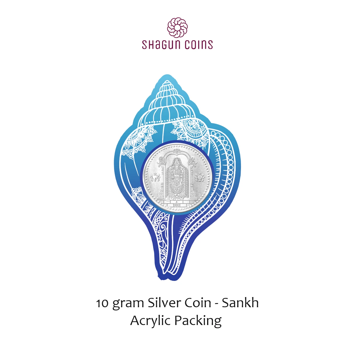 NEW SHAPE 10 GRAM SILVER COIN - STANDARD -  Sankh
