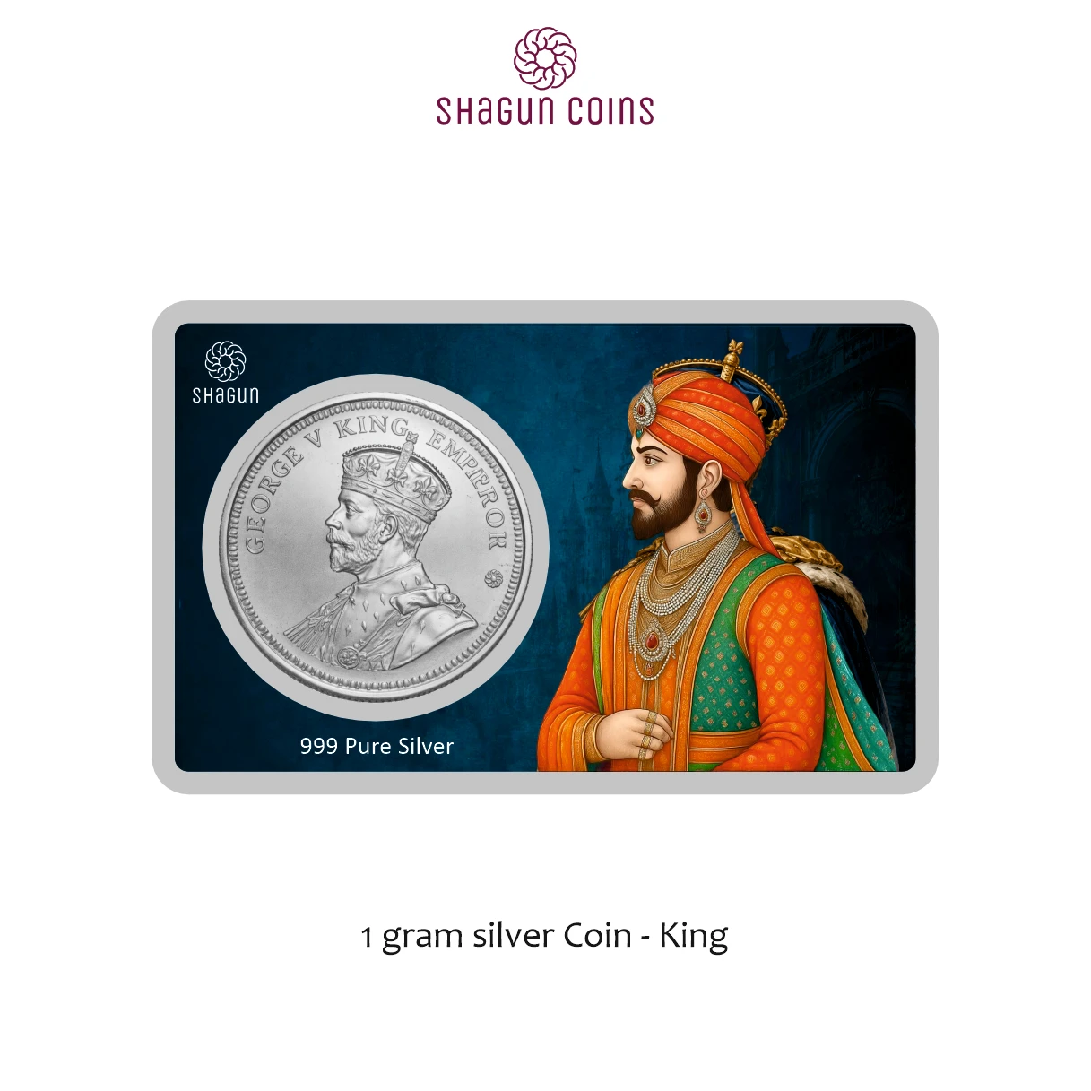 1 GRAM SILVER COIN PREMIUM - KING