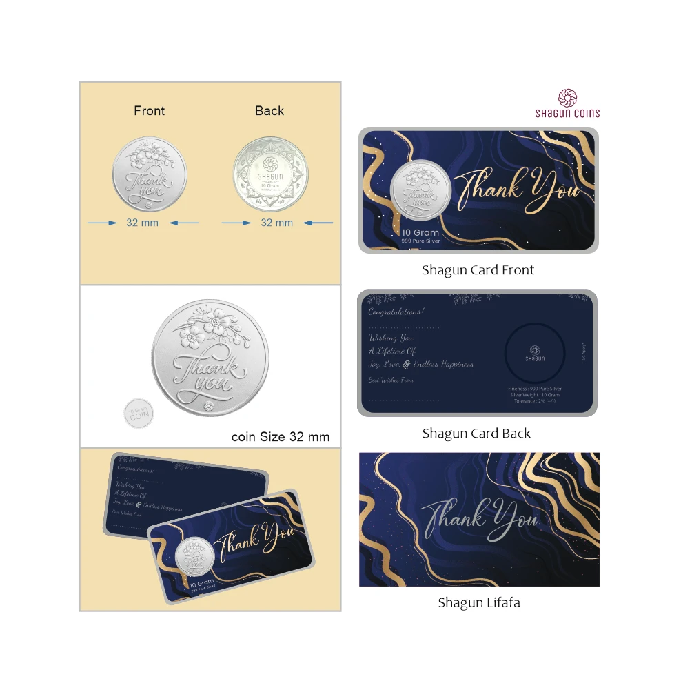 10 GRAM SILVER SHAGUN LIFAFA- THANKYOU