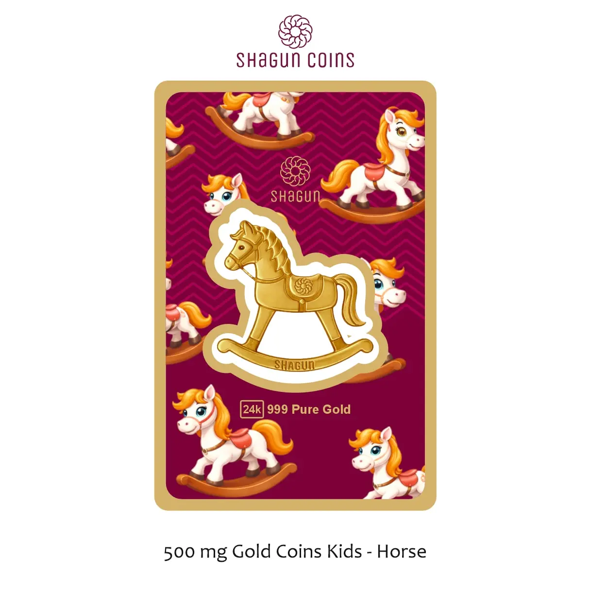 500 mg. GOLD COINS KIDS - HORSE