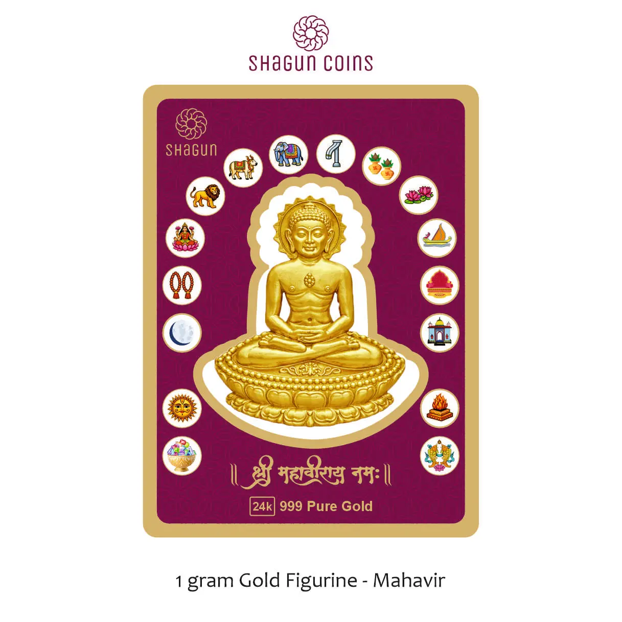 1 GRAM GOLD FIGURINE - MAHAVIR