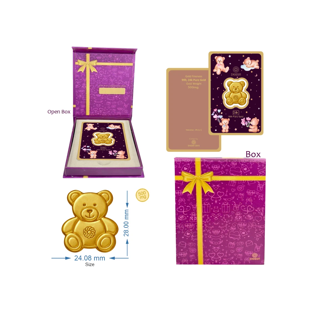 500 mg. GOLD COINS KIDS - TEDDY
