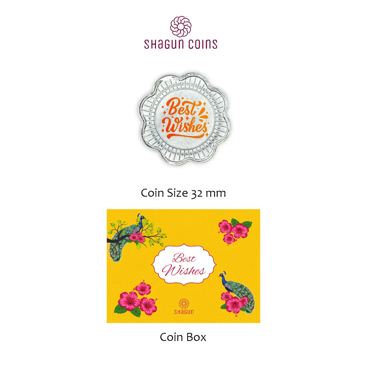 1 GRAM SILVER COIN BOX -  BEST WISHES