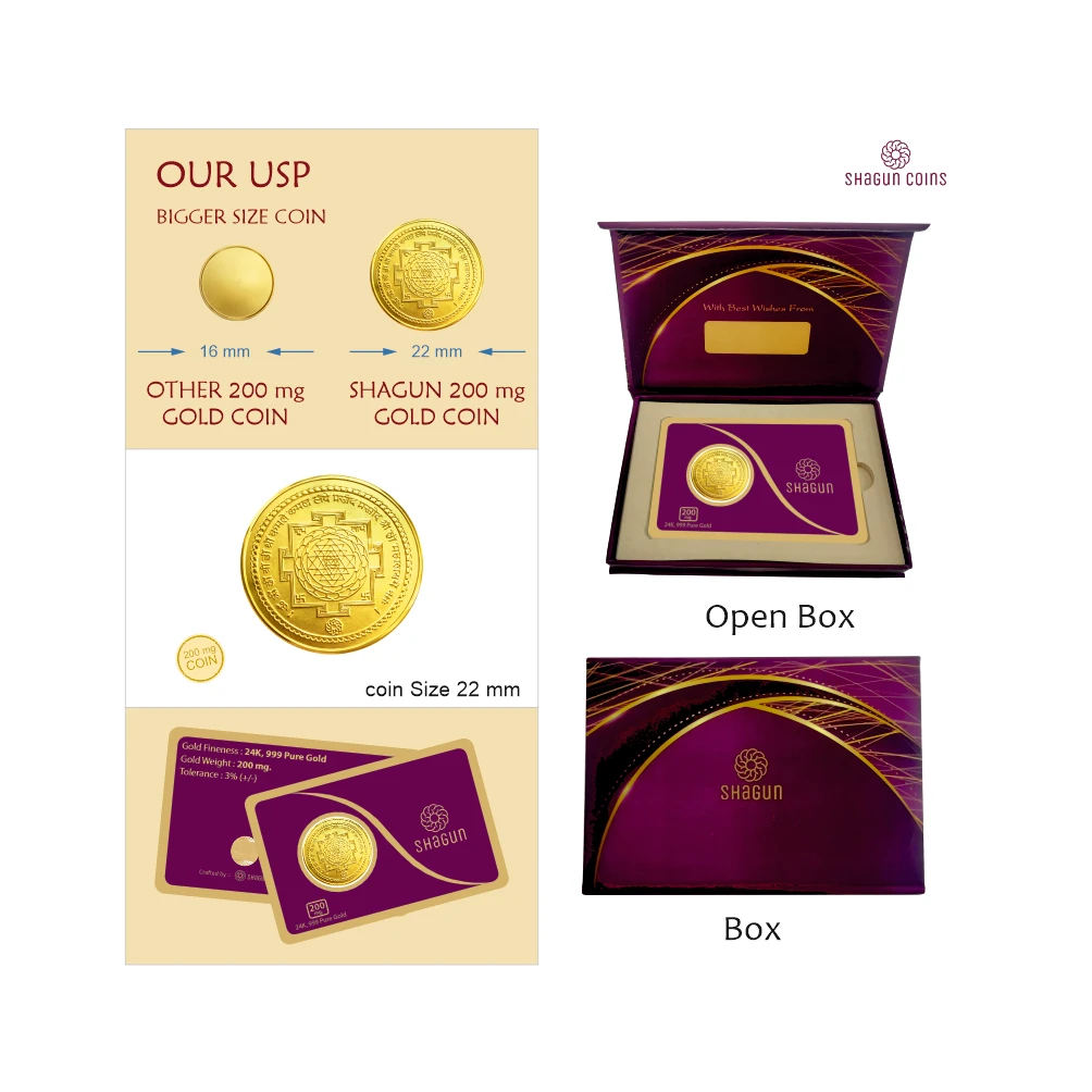 200 mg. GOLD COINS -SRIYANTRA